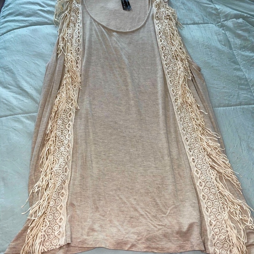 Penningtons Long Blouse with Lace & Fringe